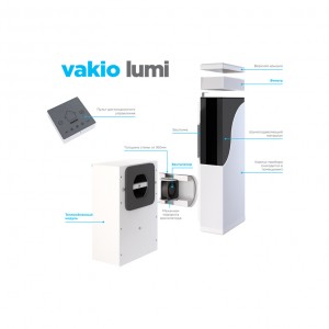 Приточно-вытяжная система вентиляции Vakio Lumi Wi-Fi